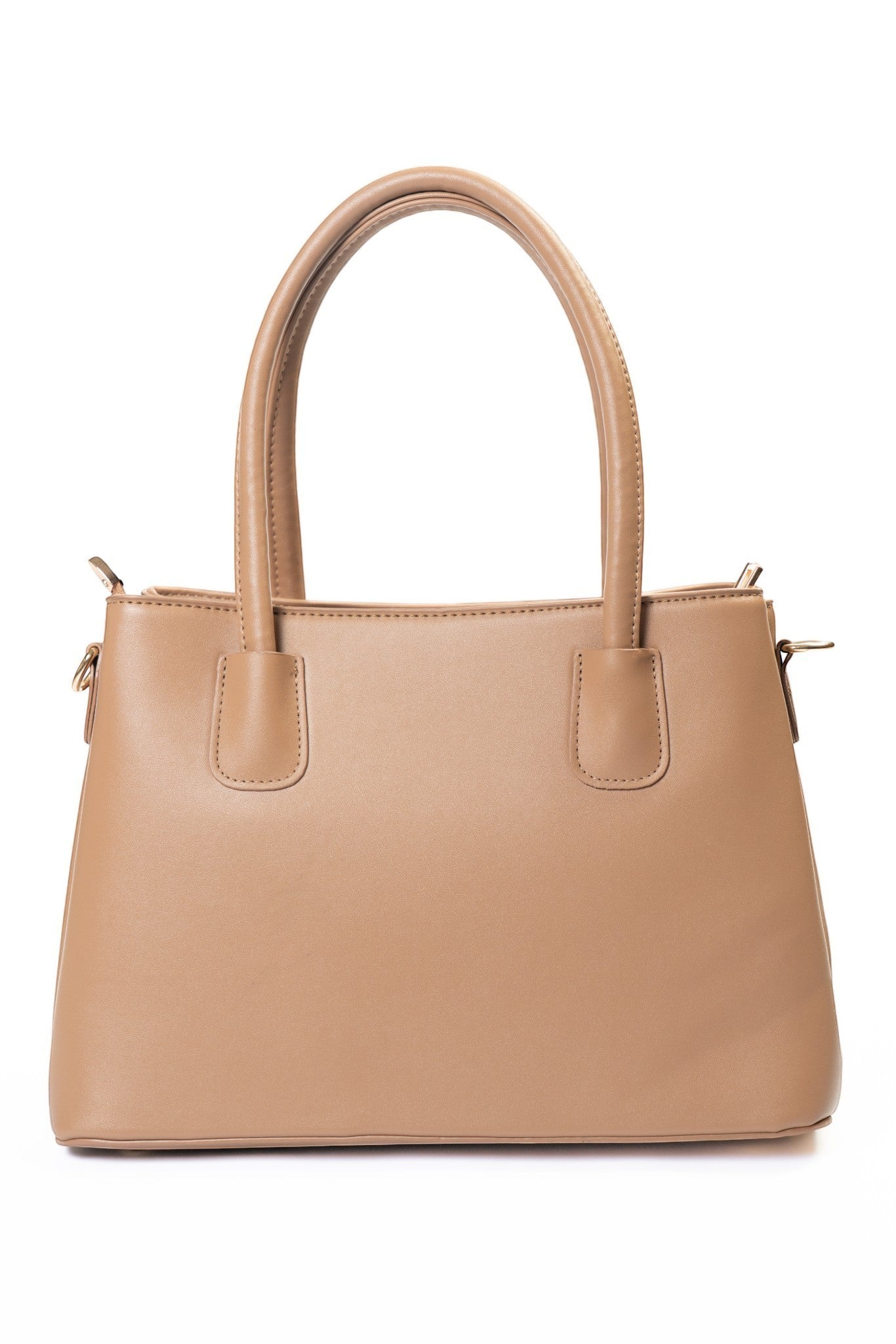 siddhata beige medium handbag in high quality PU leather with sturdy handles and a spacious interior design