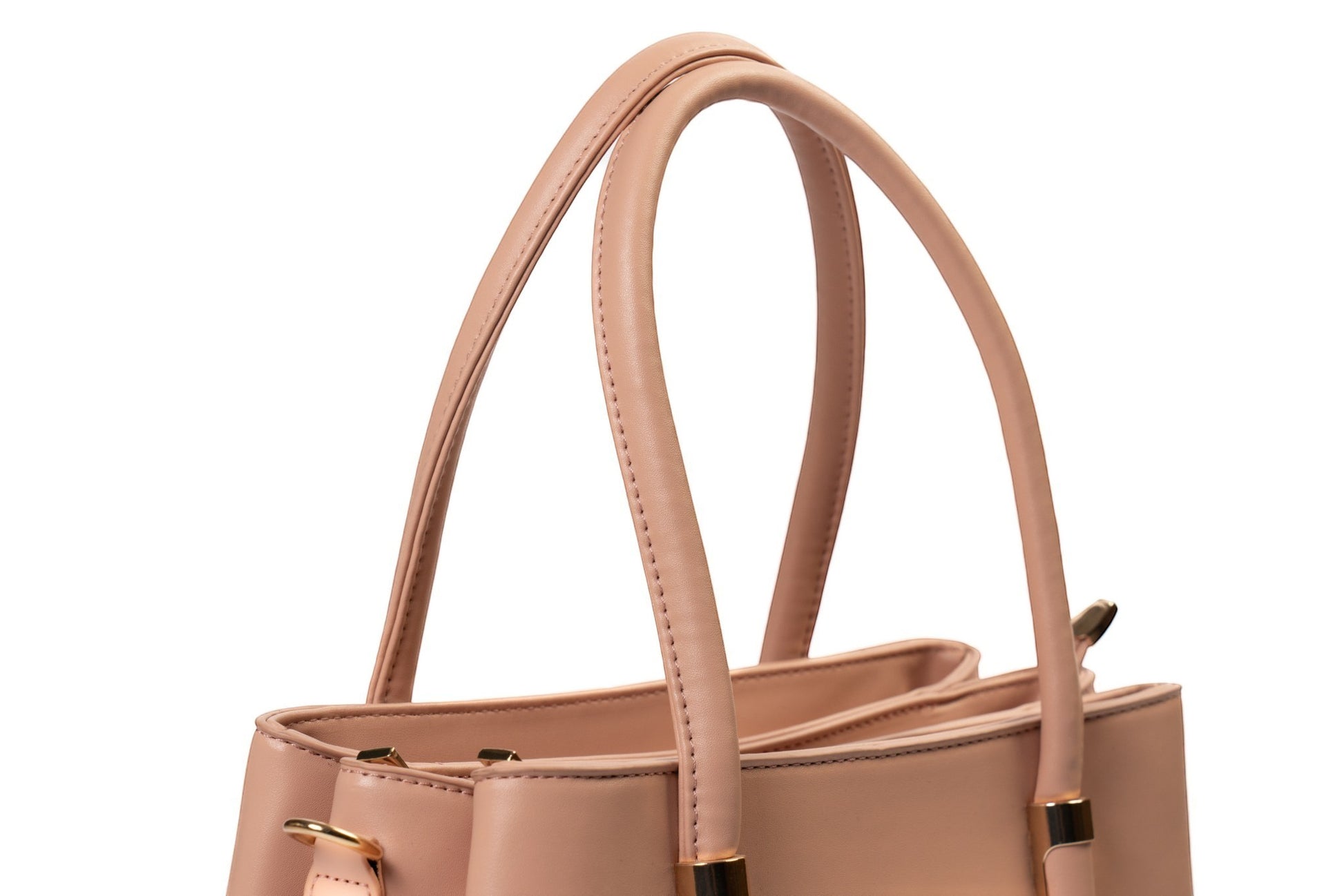siddhata pink medium handbag featuring smooth PU leather construction and sturdy top handles