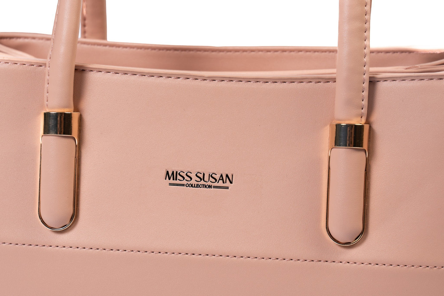 siddhata pink medium handbag in high quality PU leather with gold tone hardware accents and sturdy handles